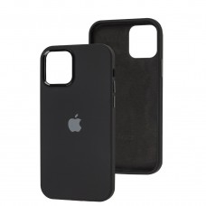 Чехол для iPhone 12/12 Pro New silicone Metal Buttons black