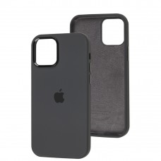 Чохол для iPhone 12 / 12 Pro New silicone Metal Buttons dark gray
