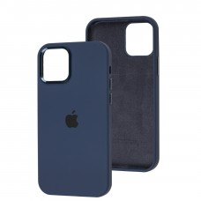 Чехол для iPhone 12/12 Pro New silicone Metal Buttons midnighte blue