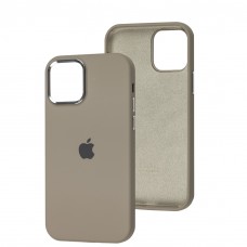 Чехол для iPhone 12/12 Pro New silicone Metal Buttons pebble