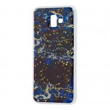Чехол для Samsung Galaxy J6+ 2018 (J610) Art confetti "мрамор синий"