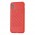 Чехол для iPhone X / Xs off-white leather красный