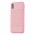 Чохол для iPhone X / Xs off-white leather рожевий