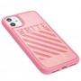 Чохол для iPhone 11 off-white leather рожевий