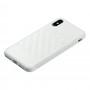 Чехол для iPhone Xs Max off-white leather белый