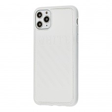 Чохол для iPhone 11 Pro Max off-white leather білий