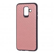 Чехол для Samsung Galaxy A6 2018 (A600) hard carbon розовый