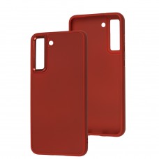 Чехол для Samsung Galaxy S21 FE (G990) Bonbon Metal style red