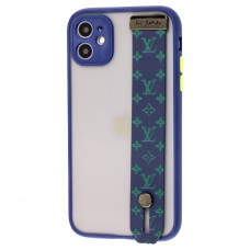 Чехол для iPhone 11 WristBand LV синий / зеленый