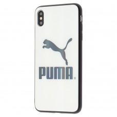 Чехол для iPhone Xs Max Benzo белый "Puma"