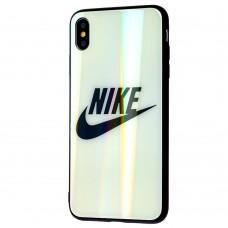 Чехол для iPhone Xs Max Benzo белый "Nike"