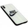 Чехол для iPhone Xs Max Benzo белый "Nike"