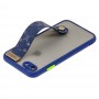 Чохол для iPhone 7 / 8 / SE 20 WristBand LV синій