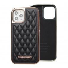 Чехол для iPhone 12 / 12 Pro Puloka leather case черный