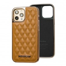 Чохол для iPhone 12 / 12 Pro Puloka leather case brown