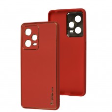 Чехол для Xiaomi Redmi Note 12 Pro 5G Leather Xshield red
