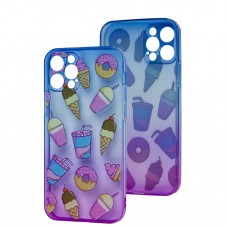 Чехол для iPhone 12 Pro Wave Sweet blue/purple/soda