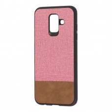 Чехол для Samsung Galaxy A6 2018 (A600) Hard Textile розово коричневый