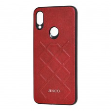 Чехол для Xiaomi Redmi Note 7 Jesco Leather красный