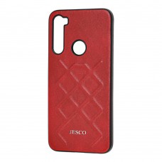 Чехол для Xiaomi Redmi Note 8 Jesco Leather красный