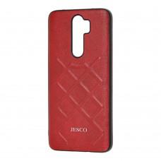 Чехол для Xiaomi Redmi Note 8 Pro Jesco Leather красный