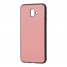 Чохол для Samsung Galaxy J6+ 2018 (J610) hard carbon рожевий