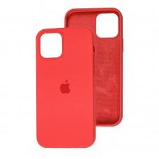 Чехол Silicone для iPhone 12 / 12 Pro case cranberry