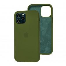 Чехол Silicone для iPhone 12 / 12 Pro case pine forest green