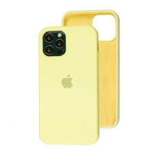 Чехол Silicone для iPhone 12 / 12 Pro case custard