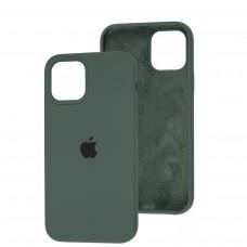 Чохол Silicone для iPhone 12 / 12 Pro case pine needle green