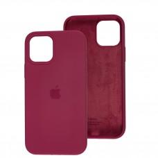 Чехол Silicone для iPhone 12 / 12 Pro case pomegranate