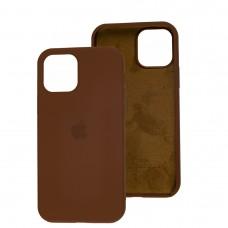 Чехол Silicone для iPhone 12 / 12 Pro case коричневый
