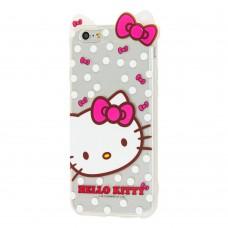Чохол для iPhone 6 Hello Kitty силікон прозоро білий