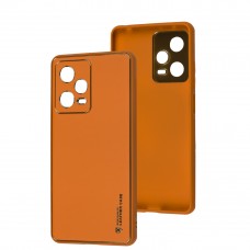 Чехол для Xiaomi Poco X5 Pro / Note 12 Pro Speed Leather Xshield apricot
