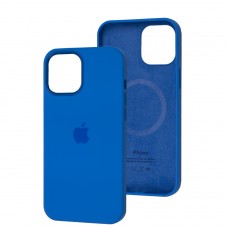 Чехол для iPhone 12 Pro Max MagSafe Silicone Full Size capri blue