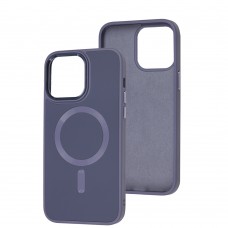 Чохол для iPhone 14 Pro Max Bonbon Leather Metal MagSafe lavender