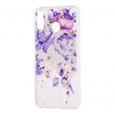 Чехол для Samsung Galaxy M20 (M205) Flowers Confetti "пионы"
