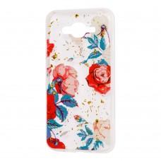 Чехол для Samsung Galaxy J7 (J700) Flowers Confetti "роза"