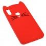 3D чехол для Samsung Galaxy A10s (A107) кот красный