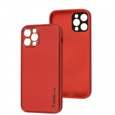 Чехол для iPhone 12 Pro Leather Xshield red