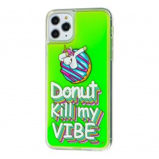Чехол для iPhone 11 Pro Max "Neon песок" Donut kill my vibe