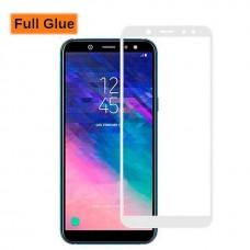 Защитное стекло для Samsung Galaxy A6+ 2018 (A605) Full Glue белое