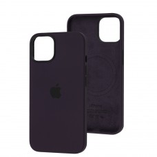 Чехол для iPhone 14 MagSafe Silicone Full Size elderberry