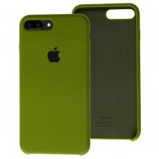 Чохол Silicone для iPhone 7 Plus / 8 Plus case армійський зелений