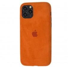 Чохол для iPhone 11 Pro Alcantara 360 помаранчевий