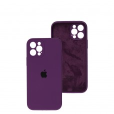 Чехол для iPhone 12 Pro Silicone Slim Full camera grape