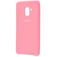 Чехол для Samsung Galaxy A8+ 2018 (A730) Silky Soft Touch светло розовый