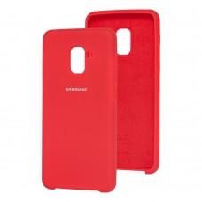 Чехол для Samsung Galaxy A8+ 2018 (A730) Silky Soft Touch красный
