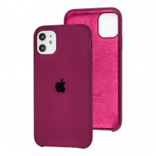 Чохол Silicone для iPhone 11 case maroon