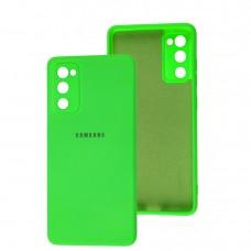 Чехол для Samsung Galaxy S20 FE (G780) Square camera full зеленый неон